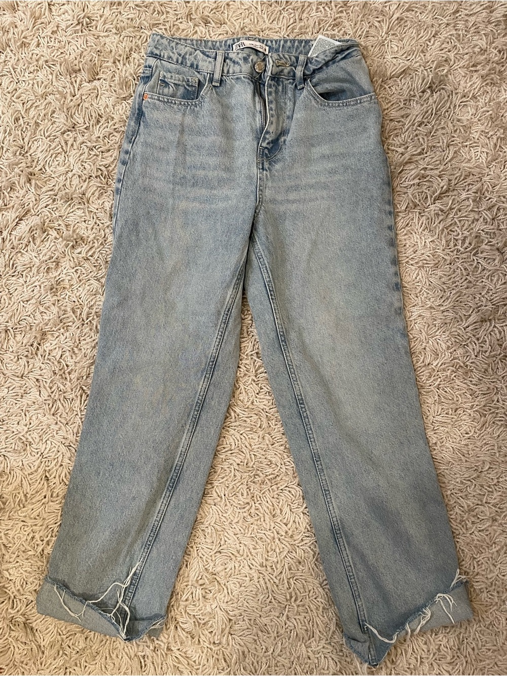 Zara Light Blue Boyfriend Jeans
